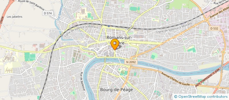 localisation de l'entreprise ROXA à ROMANS-SUR-ISERE