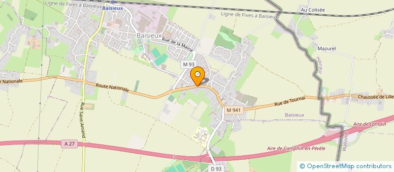 localisation de l'entreprise ROXANE à BAISIEUX