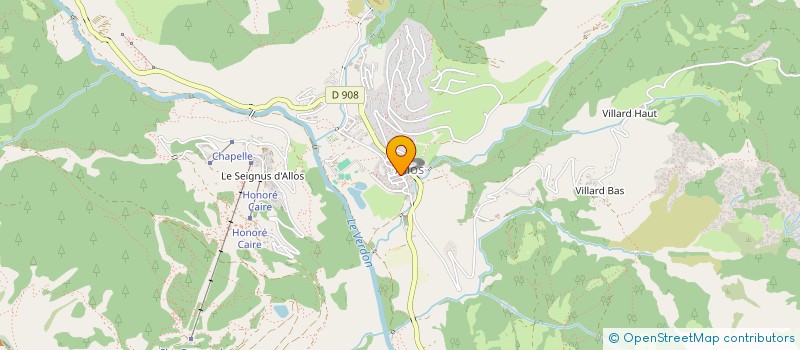 localisation de l'entreprise ROXANE à ALLOS