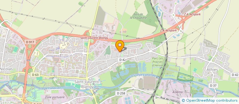 localisation de l'entreprise ROXYS à ARRAS