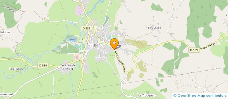 localisation de l'entreprise ROY ET FILS à SAUGUES