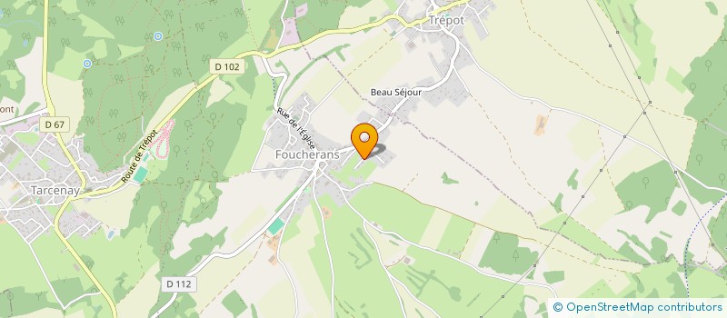 localisation de l'entreprise ROY MENUISERIE CHARPENTE  TARCENAY-FOUCHERANS