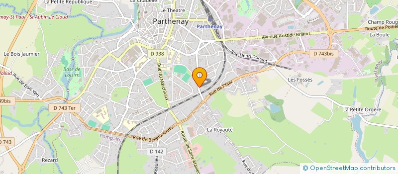 localisation de l'entreprise ROY YORIC à PARTHENAY