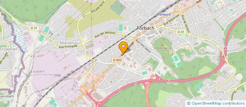 localisation de l'entreprise ROYAL  FORBACH