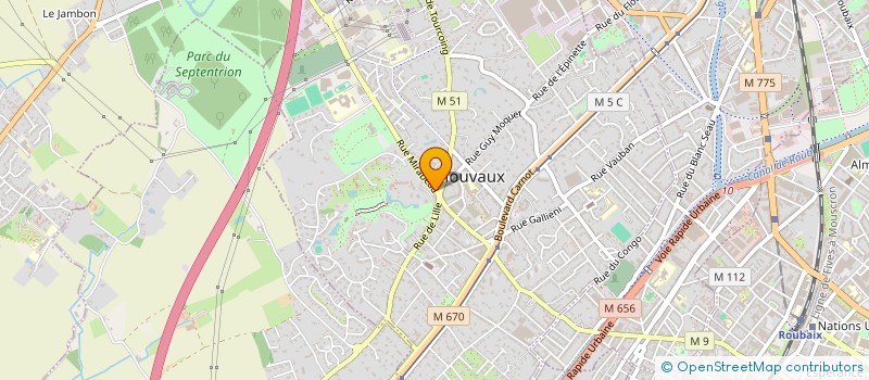 localisation de l'entreprise ROYAL BARBER à MOUVAUX