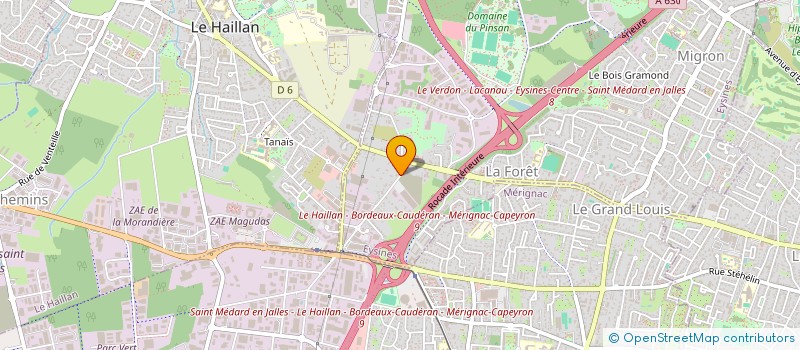 localisation de l'entreprise ROYAL BAT  EYSINES