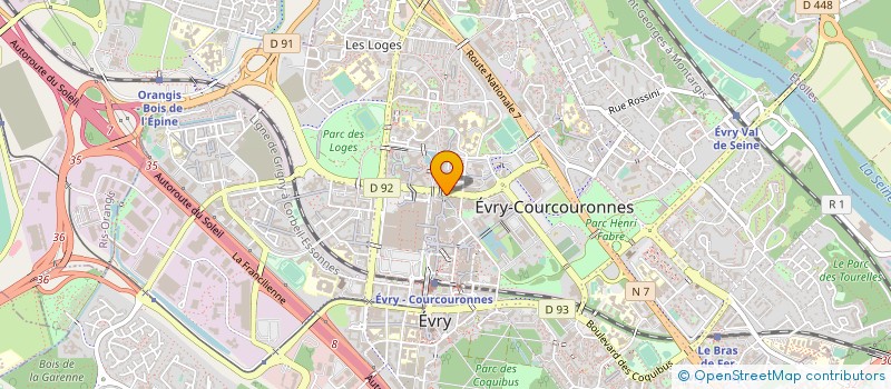 localisation de l'entreprise ROYAL EVRY à EVRY-COURCOURONNES