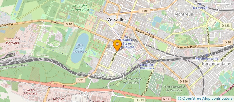 localisation de l'entreprise ROYAL GOURMET à VERSAILLES