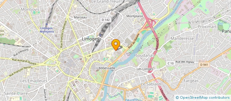 localisation de l'entreprise ROYAL LIMOGES TOURISME à LIMOGES