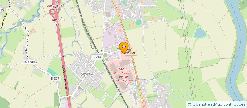 localisation de l'entreprise ROYAL PISCINES & SPA  SEVREY