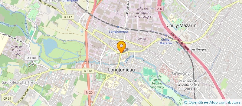 localisation de l'entreprise ROYAL SUSHI à LONGJUMEAU