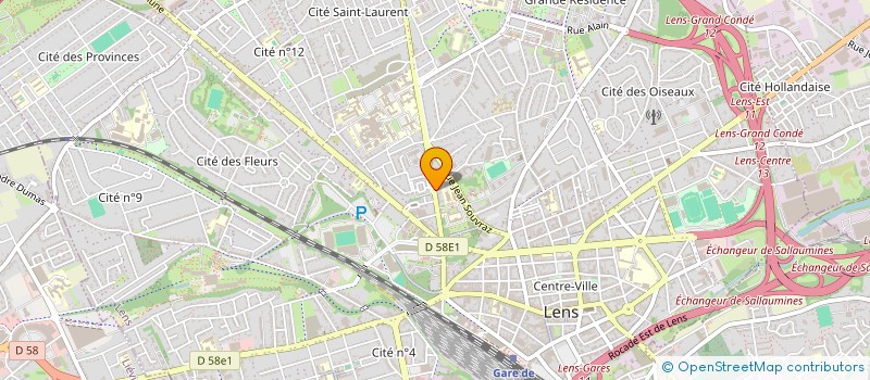 localisation de l'entreprise ROYAL TOITURE à LENS