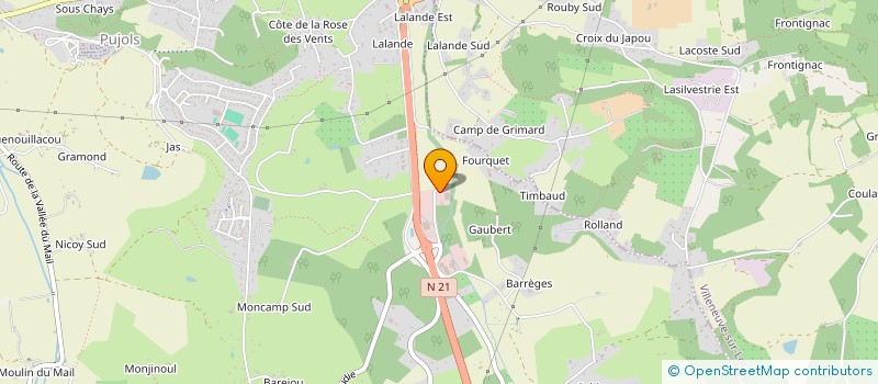 localisation de l'entreprise ROYALE  PUJOLS