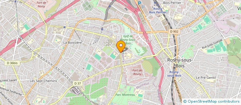 localisation de l'entreprise ROYALE COIFFURE à ROSNY-SOUS-BOIS