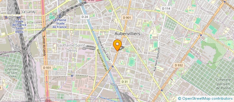 localisation de l'entreprise ROYALUX PARIS à LA COURNEUVE