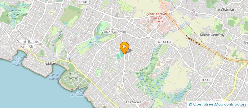 localisation de l'entreprise ROYAN VAUX ATLANTIQUE FOOTBALL CLUB  VAUX-SUR-MER