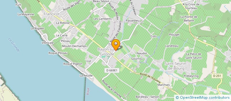 localisation de l'entreprise ROYAUME L'ESTUAIRE  BAYON-SUR-GIRONDE