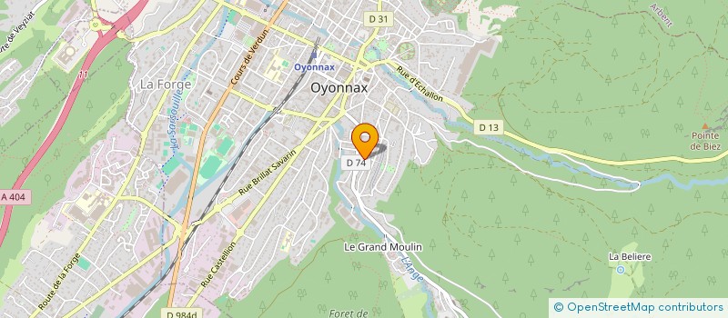 localisation de l'entreprise ROYBIER à OYONNAX