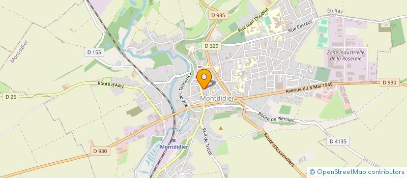 localisation de l'entreprise ROYE ELECTRONIQUE GRANDSIRE à MONTDIDIER