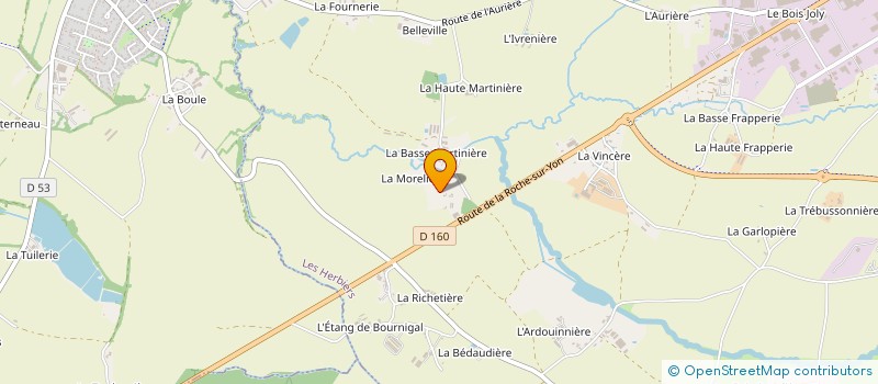 localisation de l'entreprise ROYER IMMOBILIER à LES HERBIERS