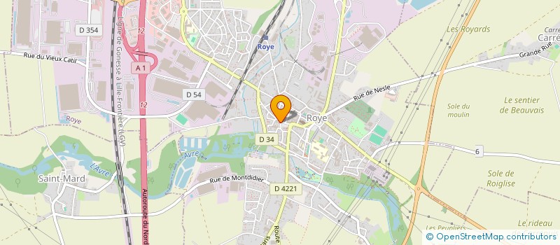 localisation de l'entreprise ROYOP à ROYE