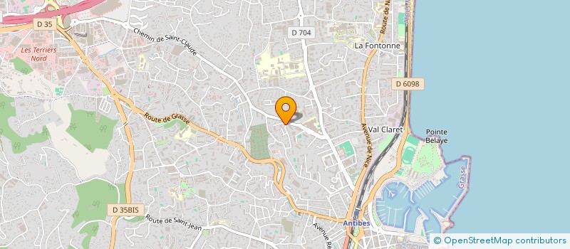 localisation de l'entreprise ROZ AZUR à ANTIBES