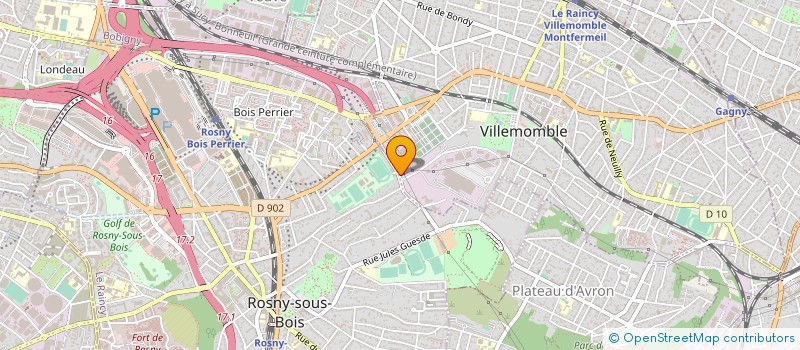 localisation de l'entreprise ROZA à VILLEMOMBLE