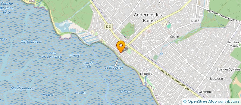 localisation de l'entreprise ROZA à ANDERNOS-LES-BAINS