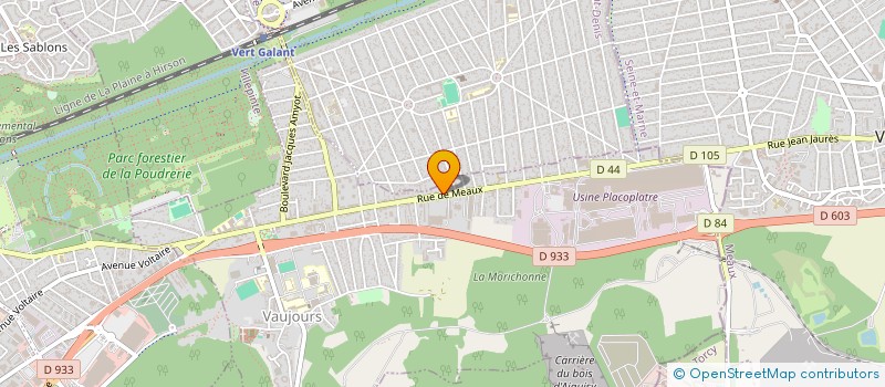 localisation de l'entreprise ROZA  VAUJOURS