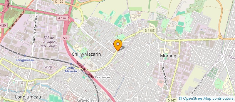 localisation de l'entreprise ROZA  CHILLY-MAZARIN