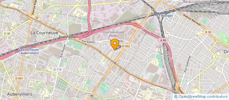 localisation de l'entreprise ROZA BAT à LA COURNEUVE