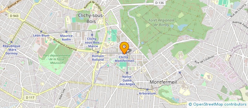 localisation de l'entreprise ROZA FACADE à CLICHY-SOUS-BOIS