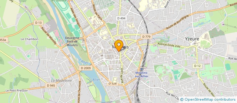 localisation de l'entreprise ROZA & VIC  MOULINS