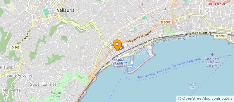 localisation de l'entreprise ROZE à VALLAURIS