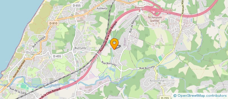 localisation de l'entreprise ROZE ASSOCIATION  BIDART