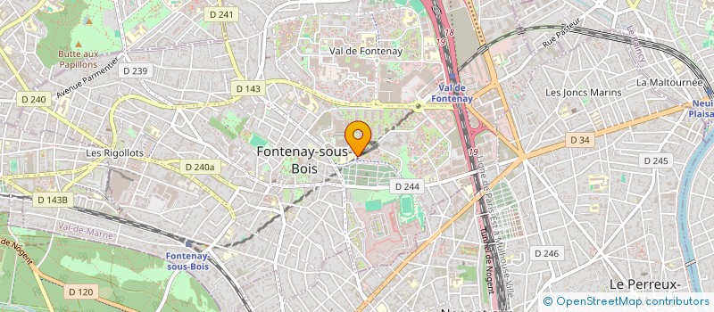 localisation de l'entreprise ROZIER BENNIS à FONTENAY-SOUS-BOIS