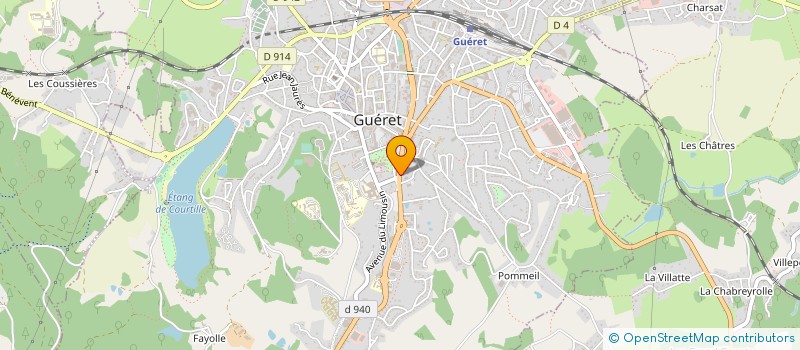 localisation de l'entreprise ROZIER SYLVAIN  GUERET