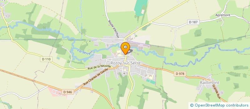 localisation de l'entreprise ROZOY EVI'DANSE à ROZOY-SUR-SERRE