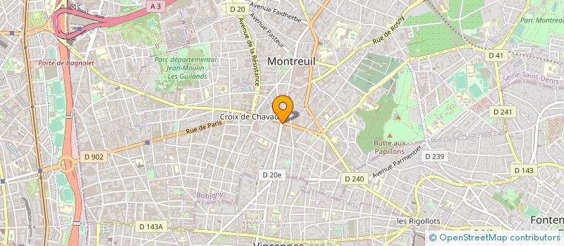 localisation de l'entreprise RP 2000 à MONTREUIL