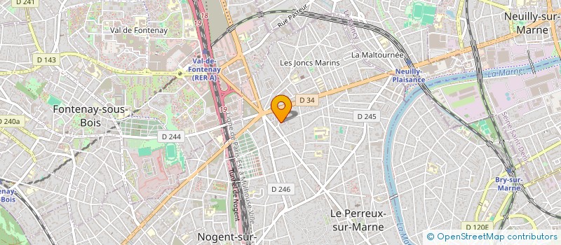 localisation de l'entreprise RP AUTO à LE PERREUX-SUR-MARNE