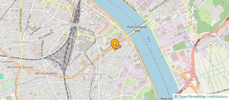 localisation de l'entreprise RP+B AMENAGEMENT à BEGLES