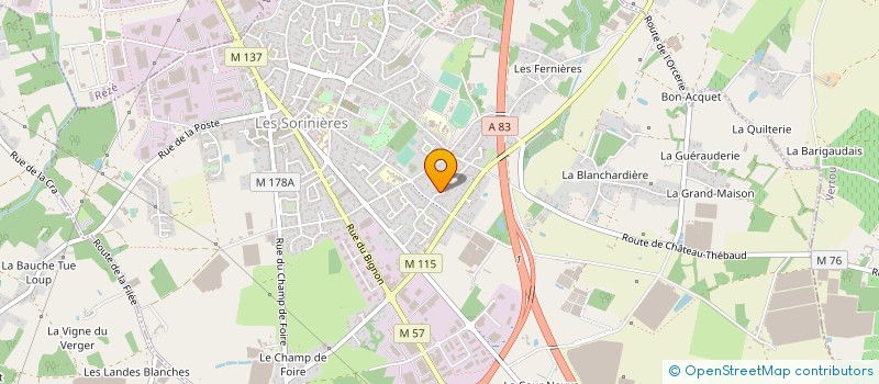 localisation de l'entreprise RP BAT à LES SORINIERES