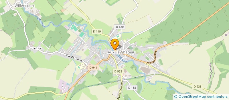 localisation de l'entreprise RP BOUCHERIE  AUXI-LE-CHATEAU