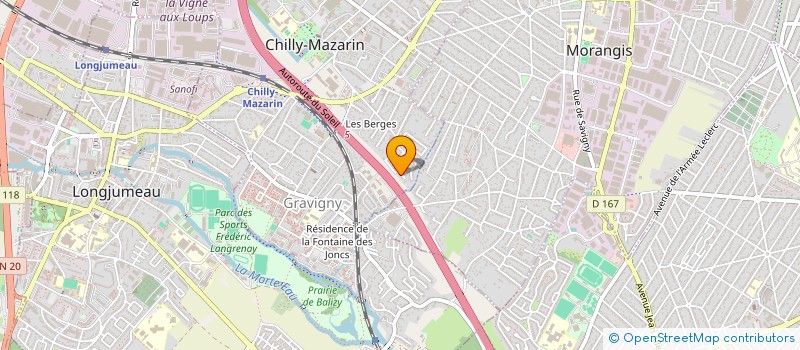 localisation de l'entreprise RP CONSEILS  CHILLY-MAZARIN