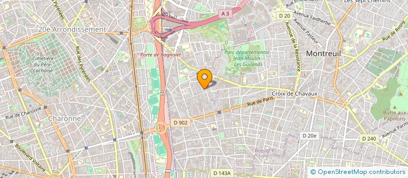 localisation de l'entreprise RP EDITION à BAGNOLET