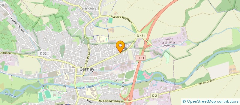 localisation de l'entreprise RP EXPRESS à CERNAY