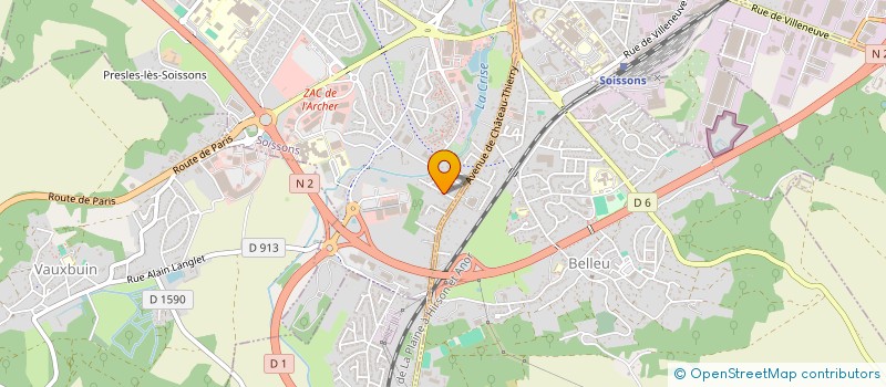 localisation de l'entreprise RP HABITAT à SOISSONS