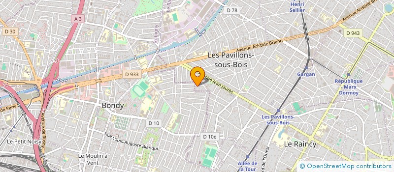 localisation de l'entreprise RP IMMOBILIER à LES PAVILLONS-SOUS-BOIS
