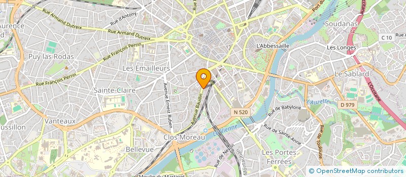 localisation de l'entreprise RP INVEST à LIMOGES