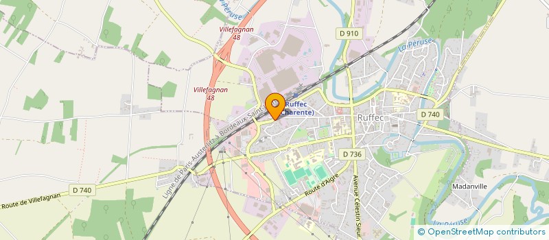 localisation de l'entreprise RP INVESTISSEMENT  RUFFEC